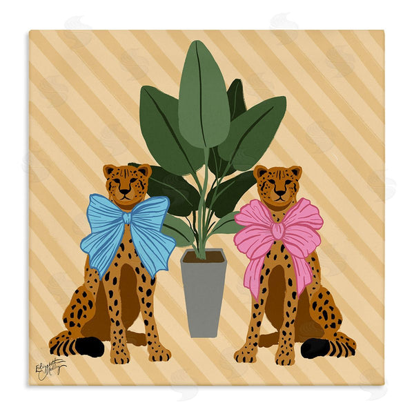 stupell industries Elizabeth Medley | Fashion Cheetahs with House Plant