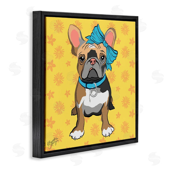 Stupell Industries Elizabeth Medley | Fashionista Puppy Over Flowers