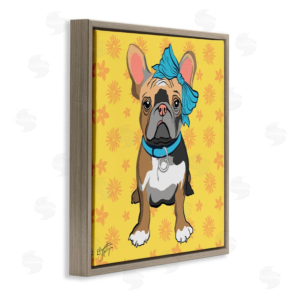 Stupell Industries Elizabeth Medley | Fashionista Puppy Over Flowers