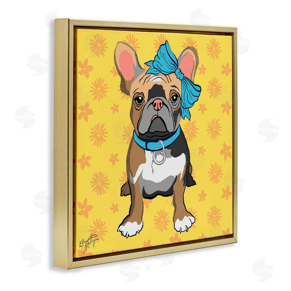 Stupell Industries Elizabeth Medley | Fashionista Puppy Over Flowers