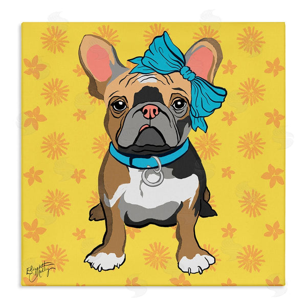 stupell industries Elizabeth Medley | Fashionista Puppy over Flowers