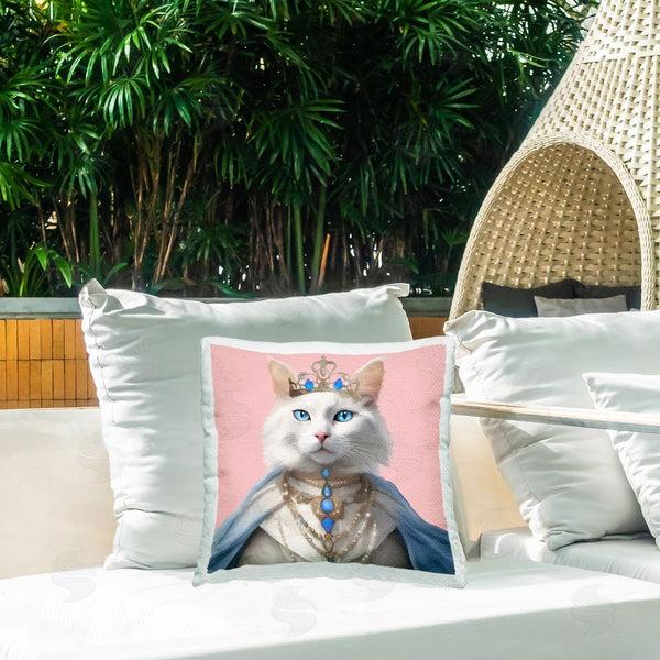 Stupell Industries Elizabeth Medley | Feline Princess With Crown Printed Throw Pillow