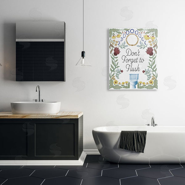 Stupell Industries Elizabeth Medley | Floral Bathroom Phrase Wall Art
