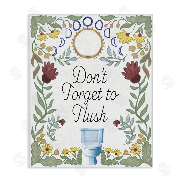 stupell industries Elizabeth Medley | Floral Bathroom Phrase Wall Art