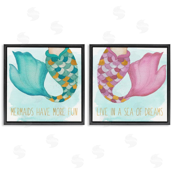 Stupell Industries Elizabeth Medley | Fun Mermaid Tails Wall Art