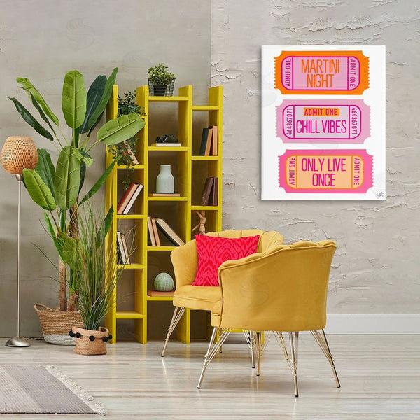 Stupell Industries Elizabeth Medley | Fun Party Phrase Tickets Wall Art