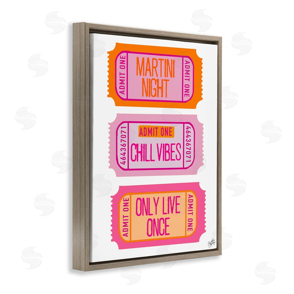 Stupell Industries Elizabeth Medley | Fun Party Phrase Tickets Wall Art