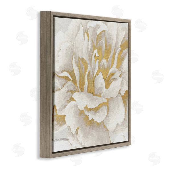 Stupell Industries Elizabeth Medley | Gold & White Flower Wall Art