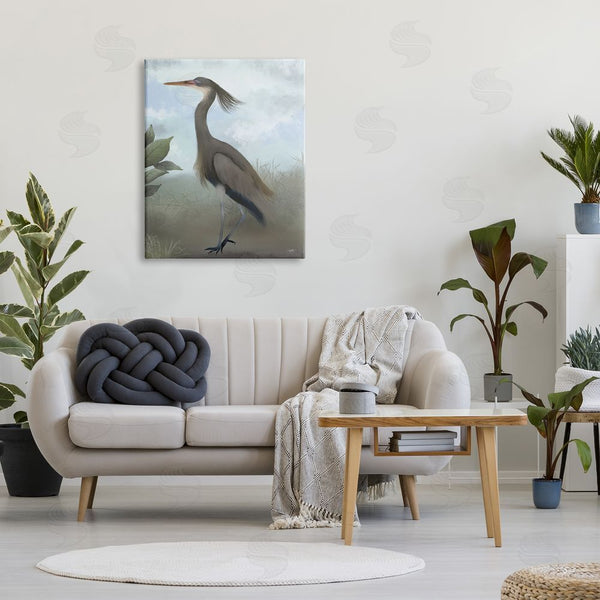 Stupell Industries Elizabeth Medley | Grey Heron Painting Wall Art