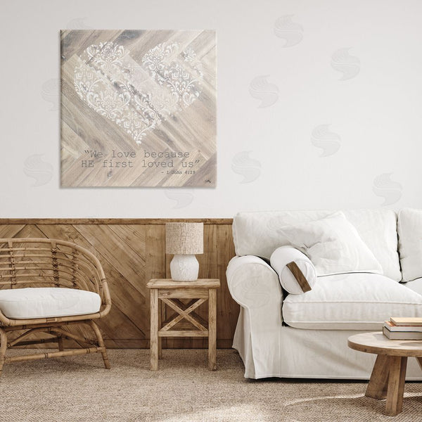 Stupell Industries Elizabeth Medley | He Loved Us First Wall Art