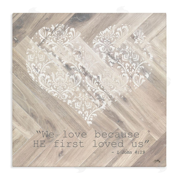 stupell industries Elizabeth Medley | He Loved Us First Wall Art