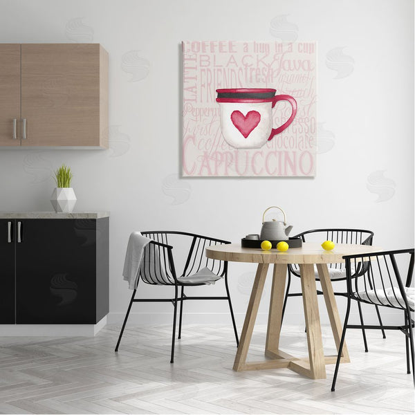 Stupell Industries Elizabeth Medley | Heart Coffee Mug Latte Kitchen Wall Art