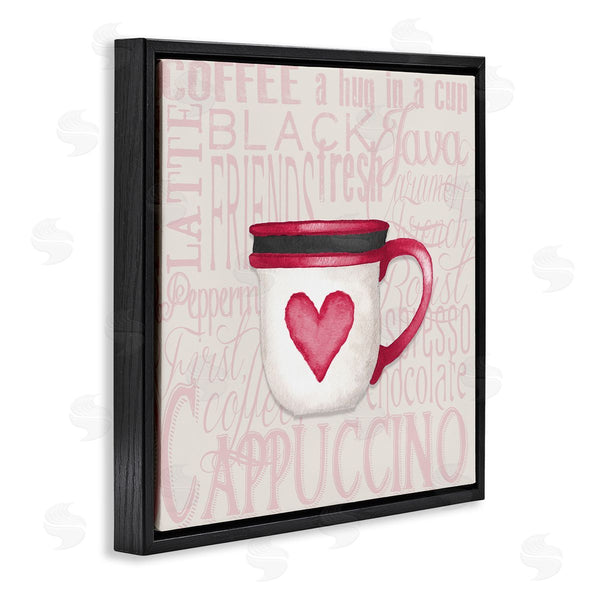 Stupell Industries Elizabeth Medley | Heart Coffee Mug Latte Kitchen Wall Art