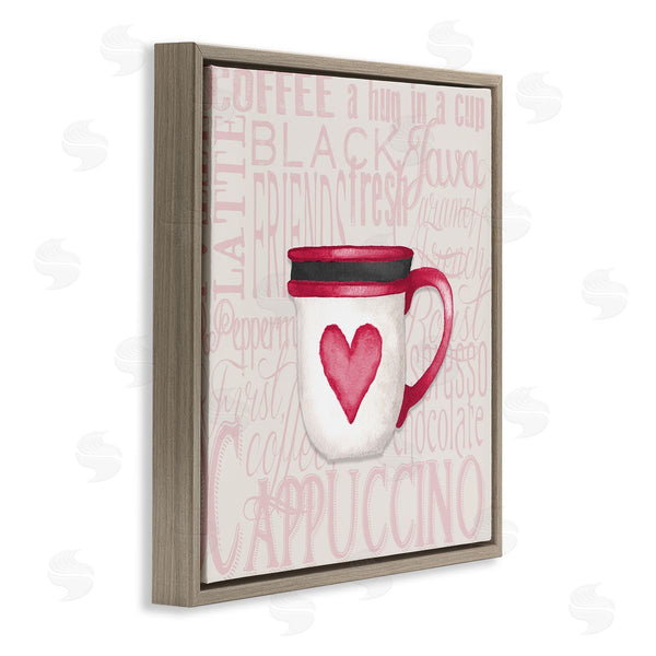 Stupell Industries Elizabeth Medley | Heart Coffee Mug Latte Kitchen Wall Art