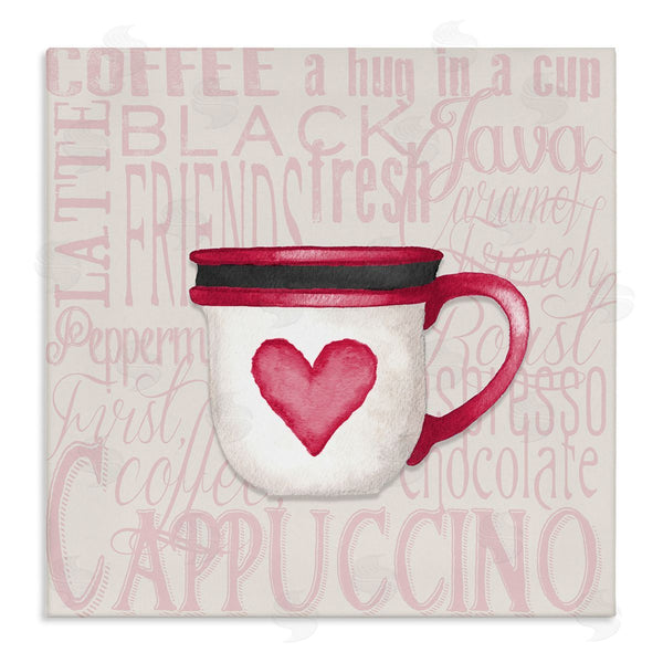 stupell industries Elizabeth Medley | Heart Coffee Mug Latte Kitchen Wall Art