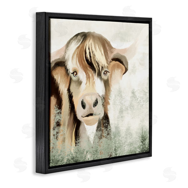Stupell Industries Elizabeth Medley | Highland Cattle Nature Trees Collage Wall Art