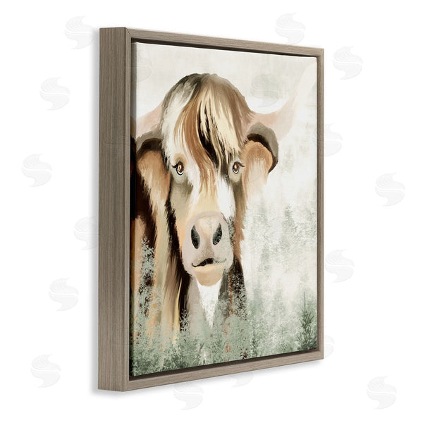 Stupell Industries Elizabeth Medley | Highland Cattle Nature Trees Collage Wall Art