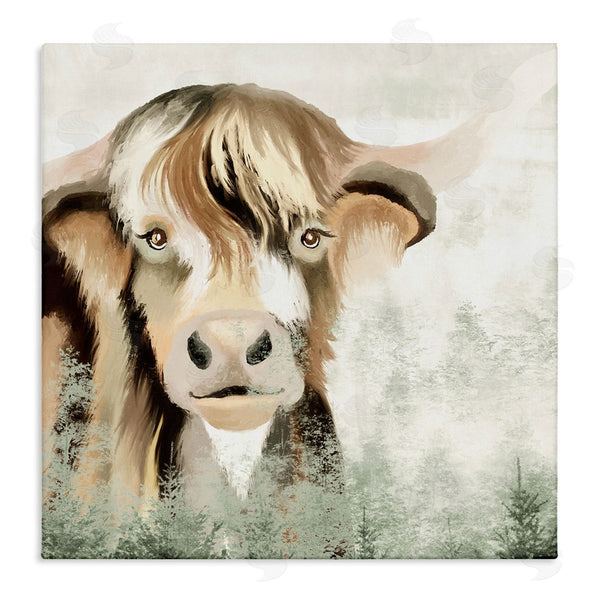 stupell industries Elizabeth Medley | Highland Cattle Nature Trees Collage Wall Art