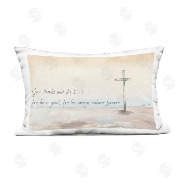 Stupell Industries Elizabeth Medley | His Mercy Endures Forever Printed Throw Pillow