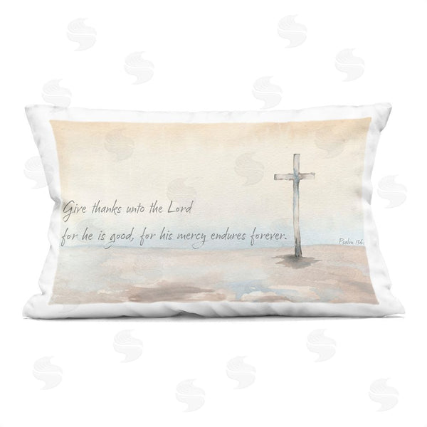 stupell industries Elizabeth Medley | His Mercy Endures Forever Printed Throw Pillow