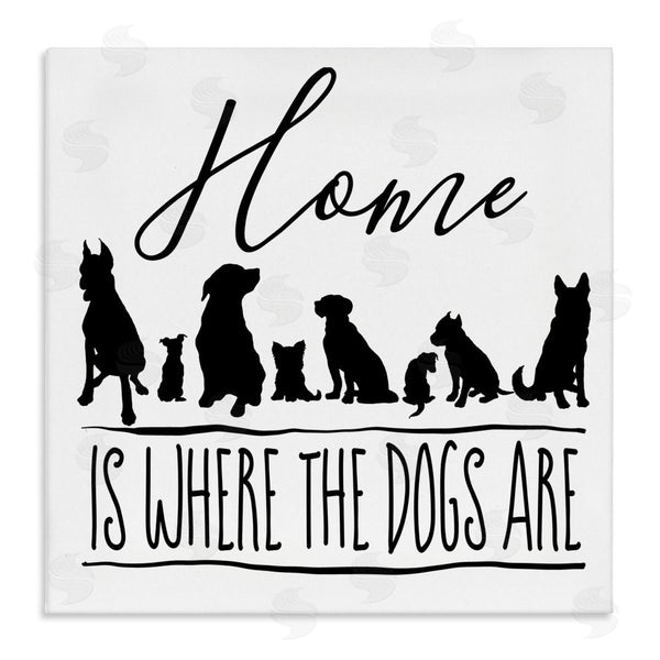 stupell industries Elizabeth Medley | Home Is Where Dogs Are Phrase Wall Art