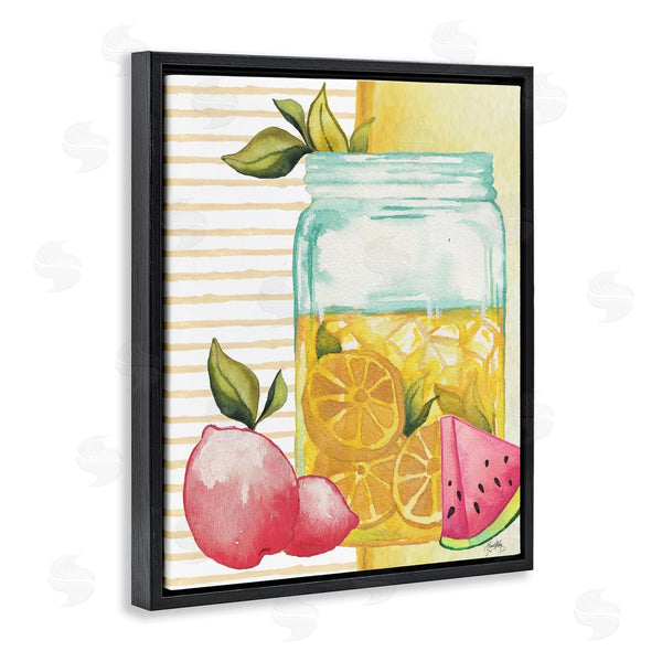 Stupell Industries Elizabeth Medley | Iced Lemonade Pitcher Abstract Lemon