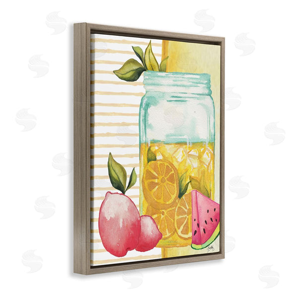 Stupell Industries Elizabeth Medley | Iced Lemonade Pitcher Abstract Lemon