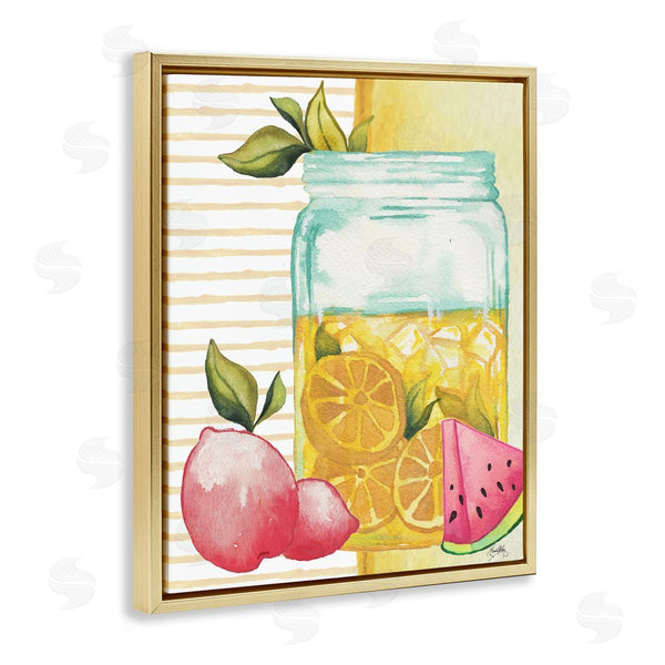 Stupell Industries Elizabeth Medley | Iced Lemonade Pitcher Abstract Lemon