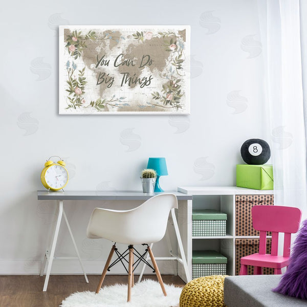 Stupell Industries Elizabeth Medley | Inspirational Floral Map Wall Art