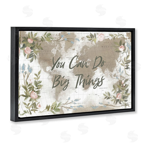 Stupell Industries Elizabeth Medley | Inspirational Floral Map Wall Art