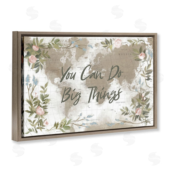 Stupell Industries Elizabeth Medley | Inspirational Floral Map Wall Art