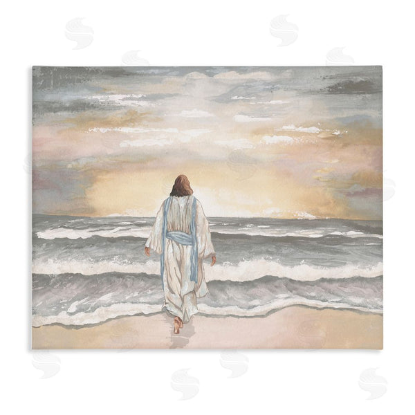 stupell industries Elizabeth Medley | Jesus Walks The Shore Wall Art