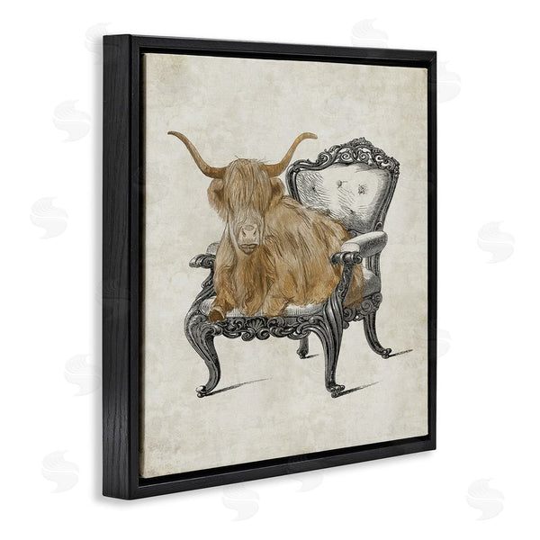 Stupell Industries Elizabeth Medley | Longhorn & Vintage Armchair Wall Art