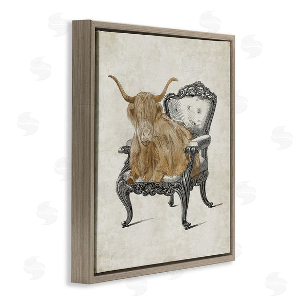 Stupell Industries Elizabeth Medley | Longhorn & Vintage Armchair Wall Art