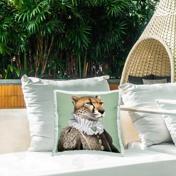 Stupell Industries Elizabeth Medley | Madame Cheetah Portrait Printed Throw Pillow