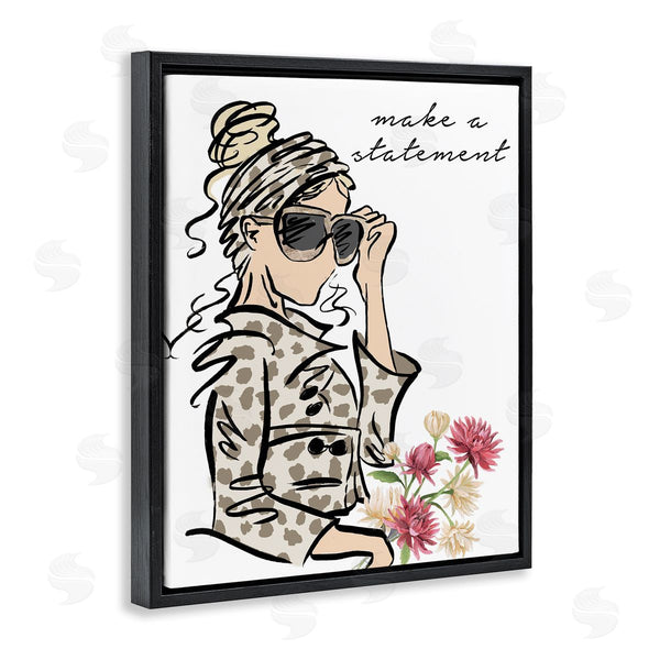 Stupell Industries Elizabeth Medley | Make A Statement Expression Fashionista Spring Florals Wall Art