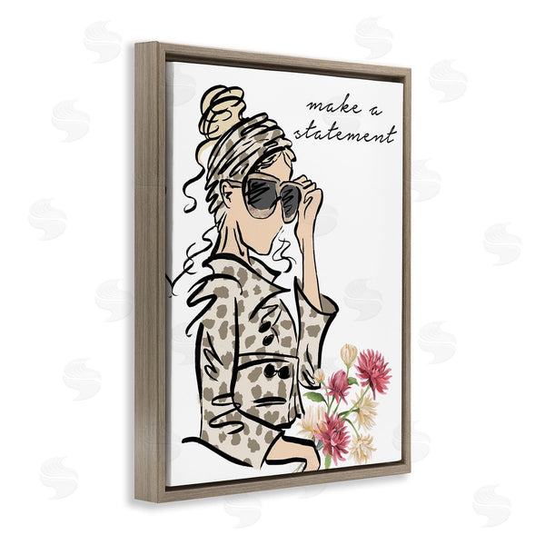 Stupell Industries Elizabeth Medley | Make A Statement Expression Fashionista Spring Florals Wall Art