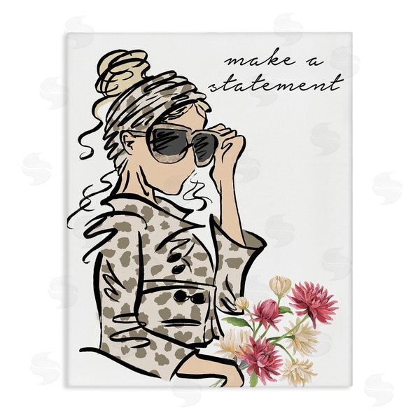 stupell industries Elizabeth Medley | Make A Statement Expression Fashionista Spring Florals Wall Art
