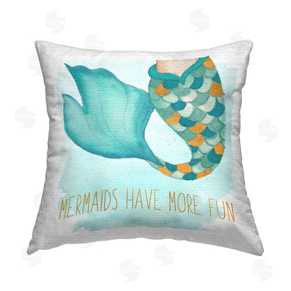 Stupell Industries Elizabeth Medley | Mermaids Have Fun Printed Throw Pillow