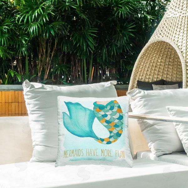 Stupell Industries Elizabeth Medley | Mermaids Have Fun Printed Throw Pillow