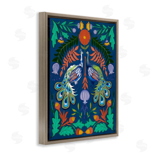 Stupell Industries Elizabeth Medley | Mirrored Peacocks & Botanicals
