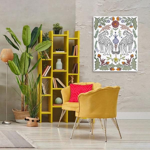 Stupell Industries Elizabeth Medley | Mirrored Plants With Leopards Wall Art
