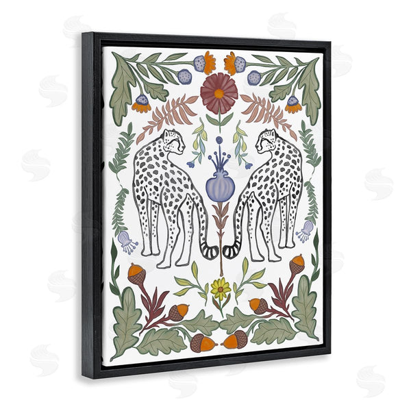 Stupell Industries Elizabeth Medley | Mirrored Plants With Leopards Wall Art