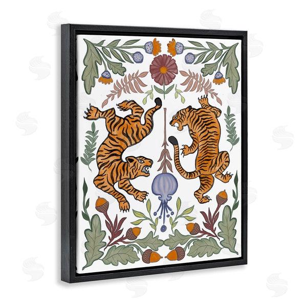 Stupell Industries Elizabeth Medley | Mirrored Plants With Tigers Wall Art