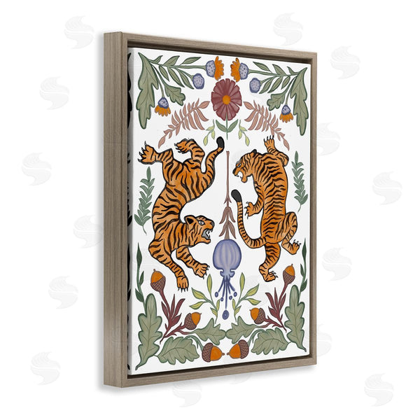 Stupell Industries Elizabeth Medley | Mirrored Plants With Tigers Wall Art