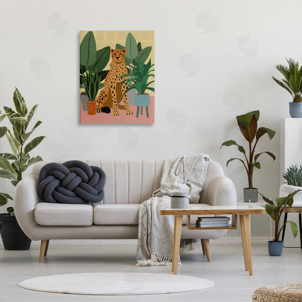 Stupell Industries Elizabeth Medley | Modern Leopard & Plants Wall Art