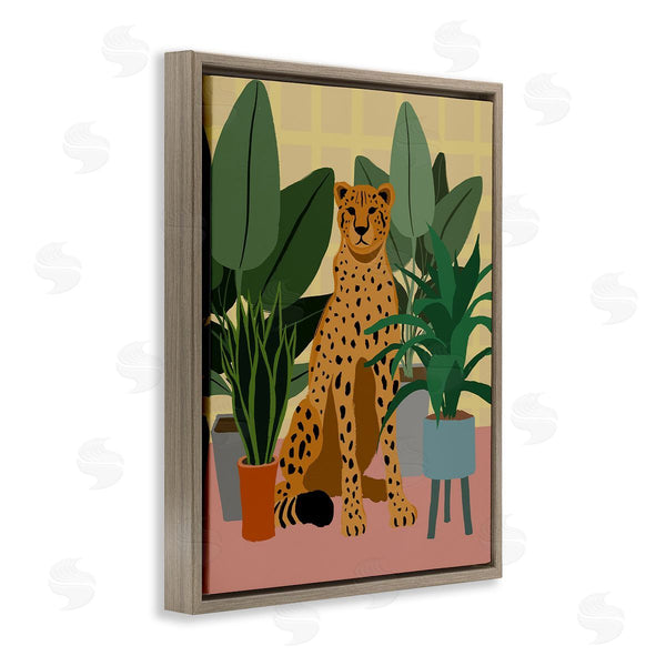 Stupell Industries Elizabeth Medley | Modern Leopard & Plants Wall Art