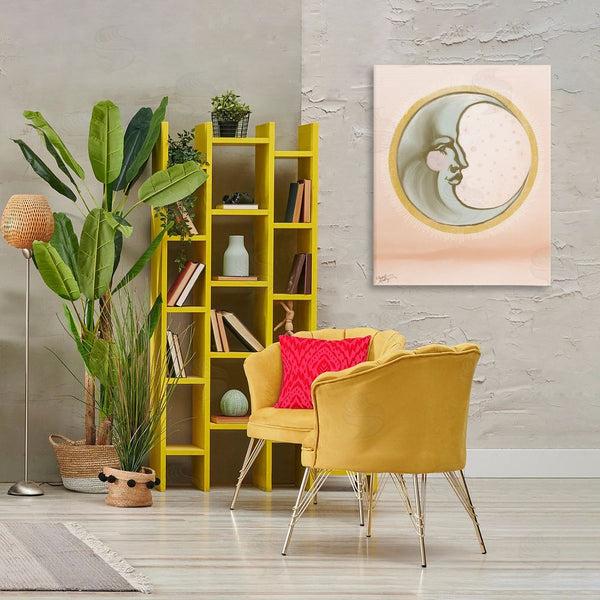Stupell Industries Elizabeth Medley | Moon Face In Circle Wall Art