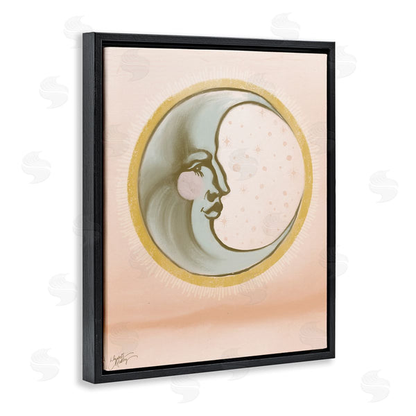 Stupell Industries Elizabeth Medley | Moon Face In Circle Wall Art