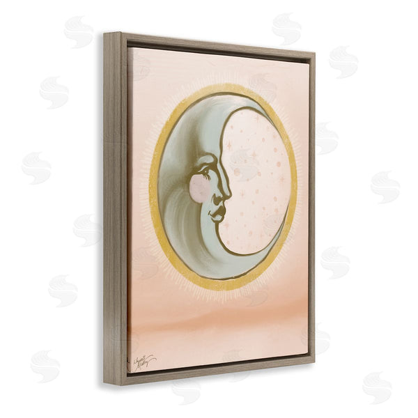 Stupell Industries Elizabeth Medley | Moon Face In Circle Wall Art